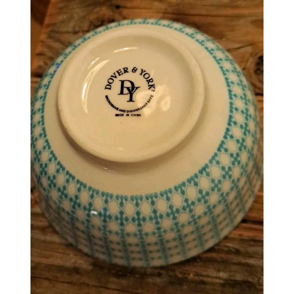 Dover & York Cereal Soup Bowl Geometric Yellow/ Blue Replacement Spring Summer